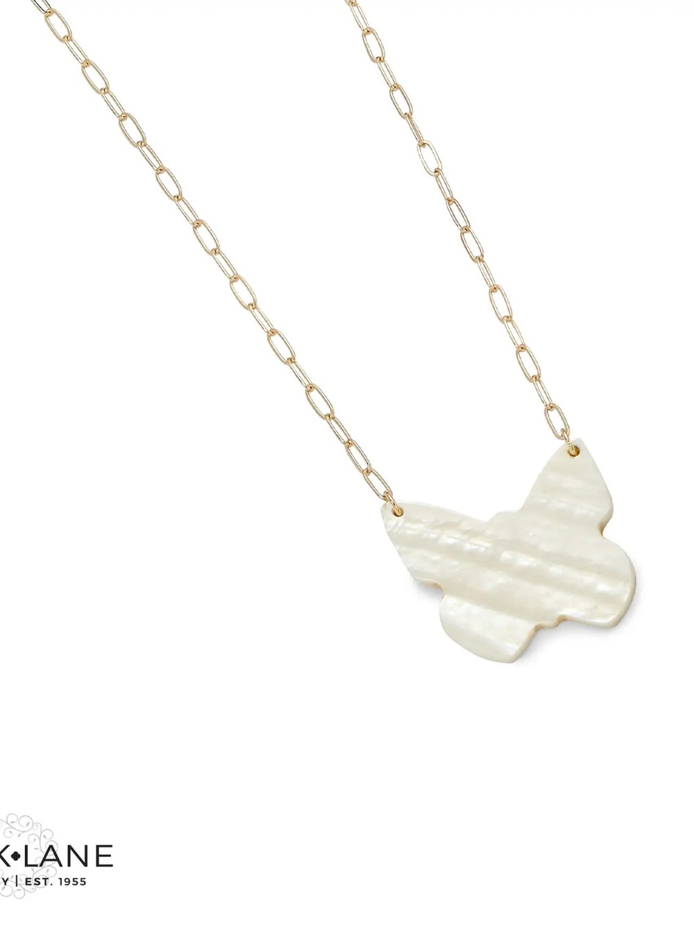 WANDERLUST Necklace | White Mother-of-Pearl Butterfly Pendant | NEW